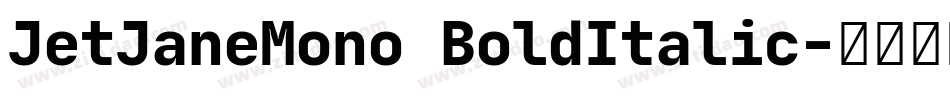 JetJaneMono BoldItalic字体转换